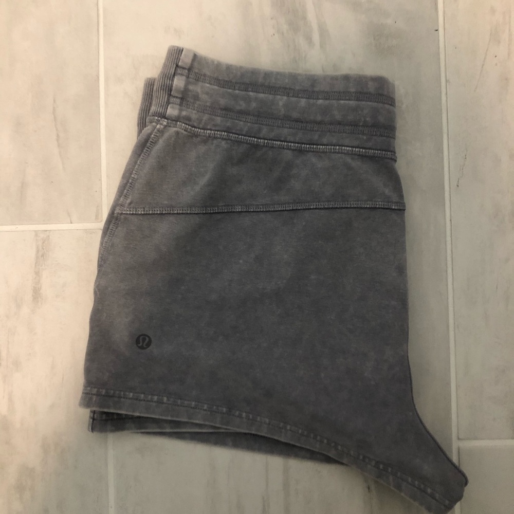 Lululemon Loop Back Grey Lounge Shorts